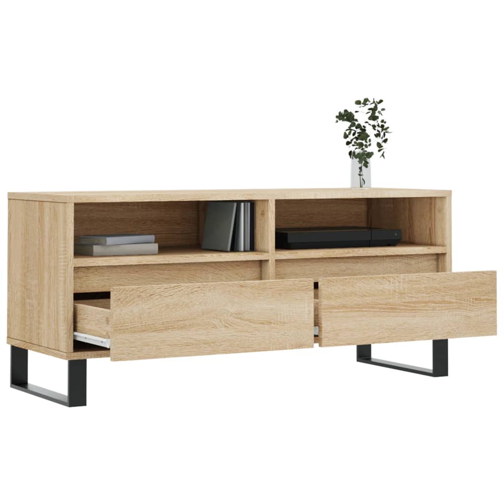 TV ormarić boja hrasta sonome 100x34,5x44,5cm konstruirano drvo
