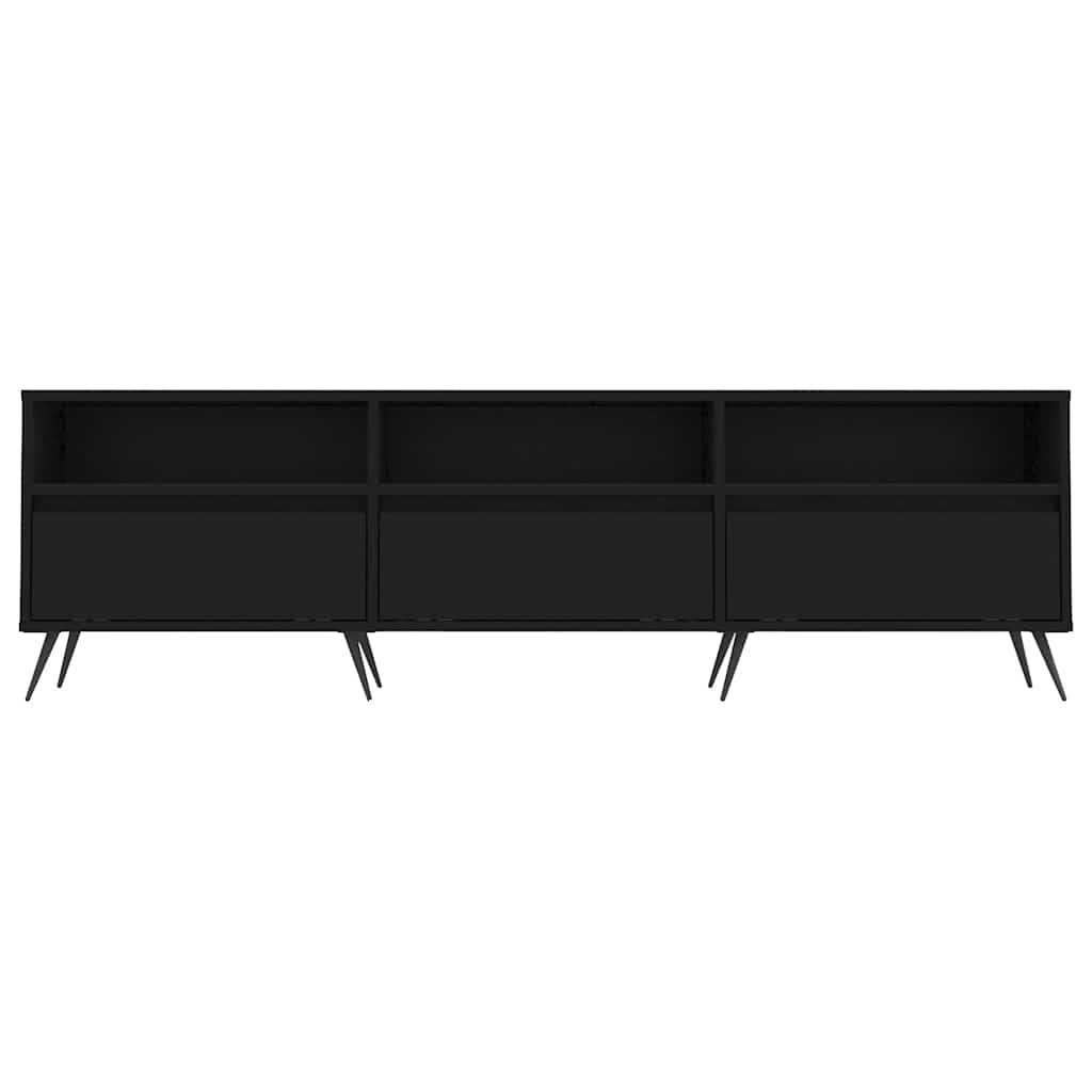TV ormarić crni 150x30x44,5 cm od konstruiranog drva
