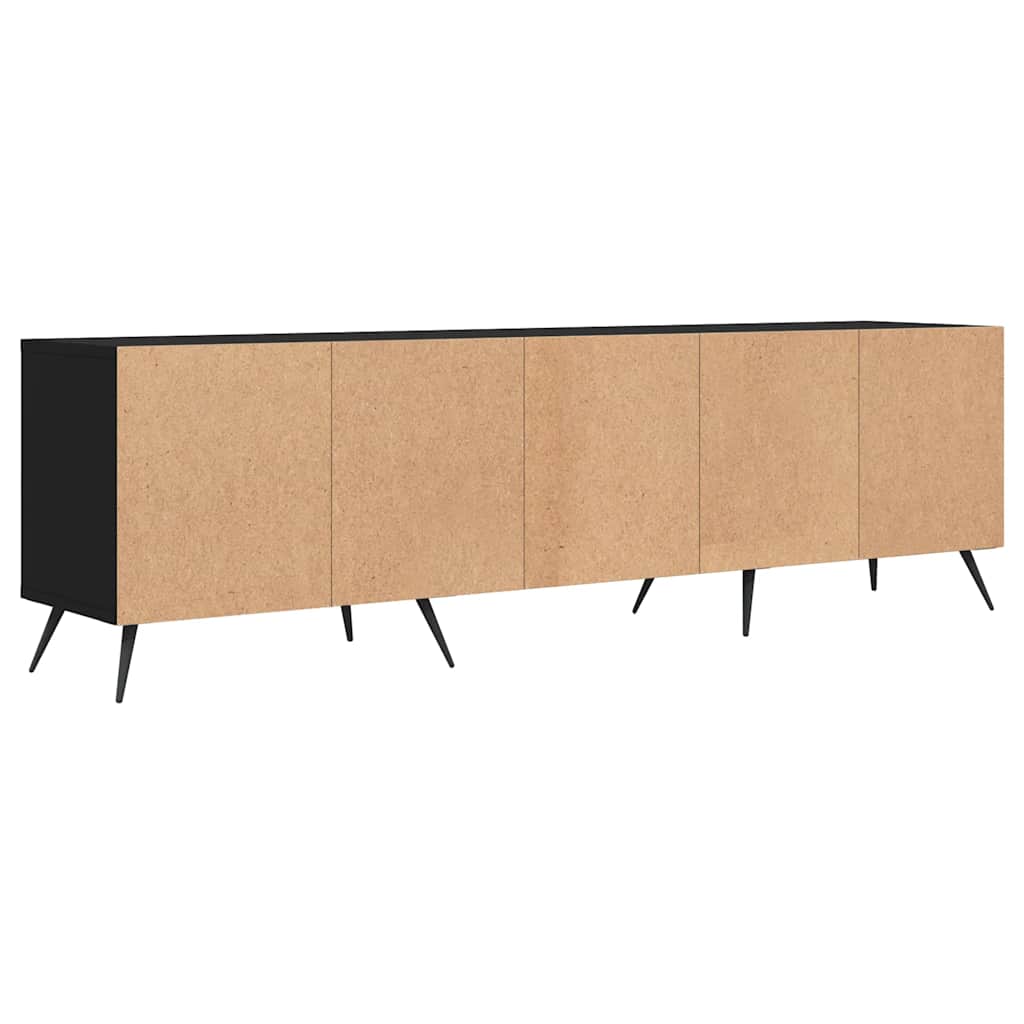 TV ormarić crni 150x30x44,5 cm od konstruiranog drva