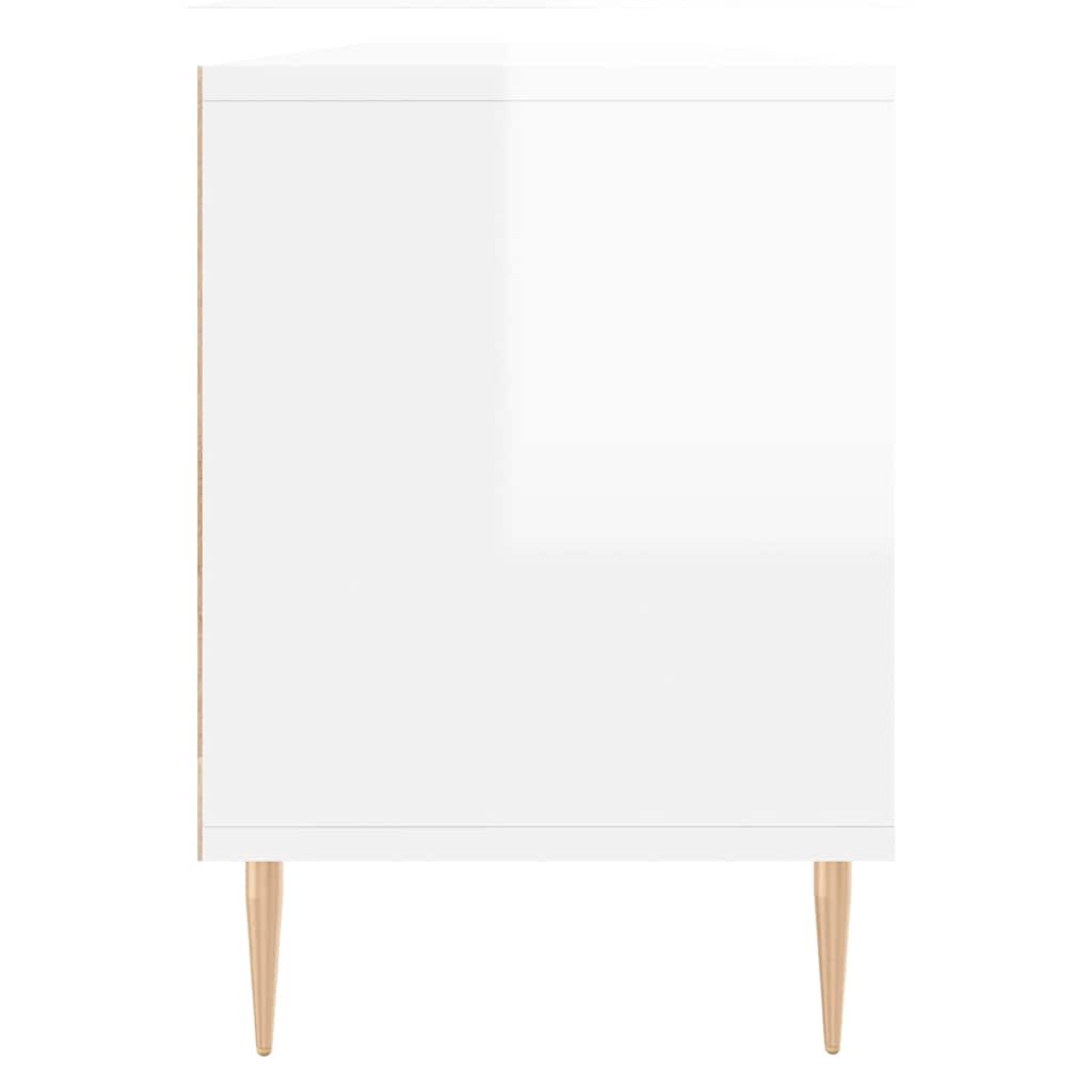 TV ormarić sjajni bijeli 150x30x44,5 cm od konstruiranog drva