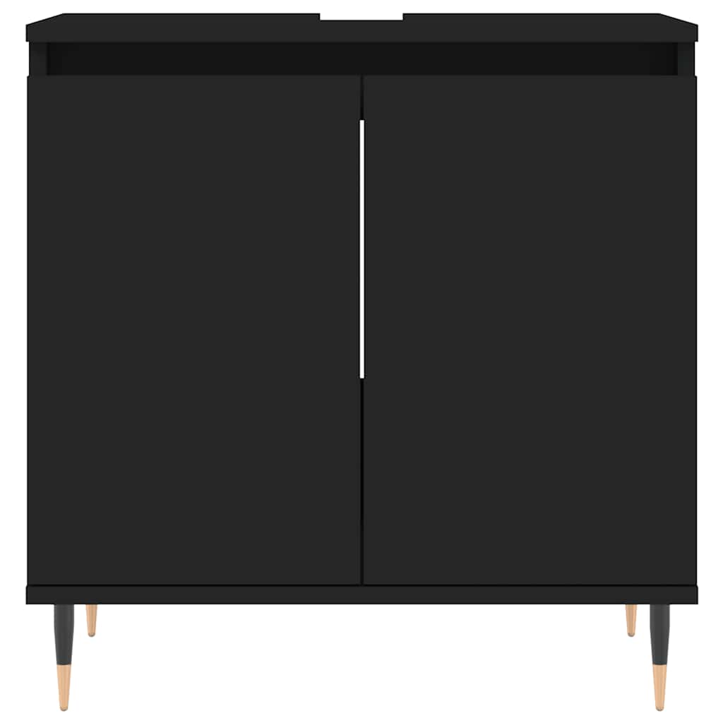Kupaonski ormarić crni 58 x 33 x 60 cm od konstruiranog drva