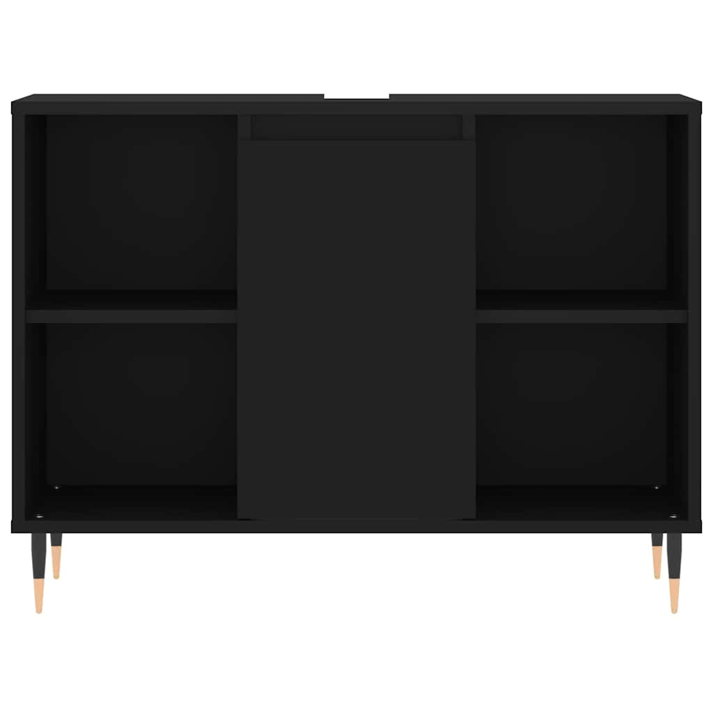 Kupaonski ormarić crni 80 x 33 x 60 cm od konstruiranog drva