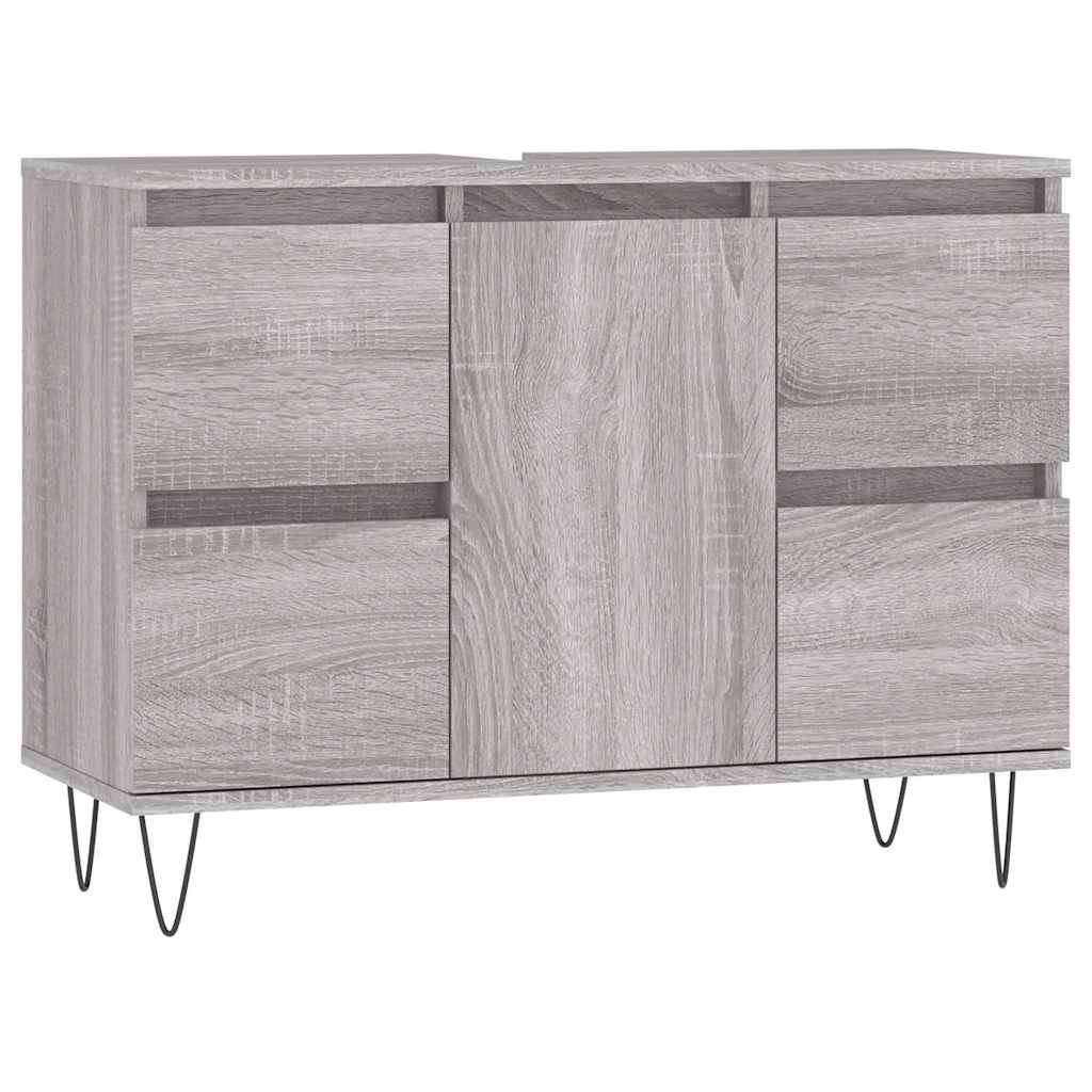 Kupaonski ormarić siva boja hrasta 80 x 33 x 60 cm drveni