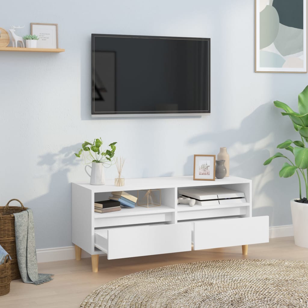 TV ormarić bijeli 100 x 34,5 x 44,5 cm od konstruiranog drva