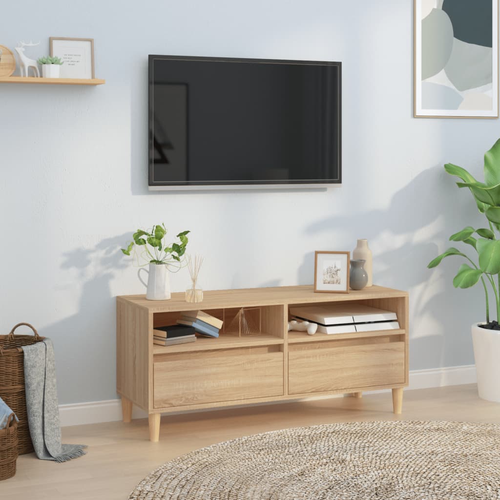 TV ormarić boja hrasta sonome 100x34,5x44,5cm konstruirano drvo