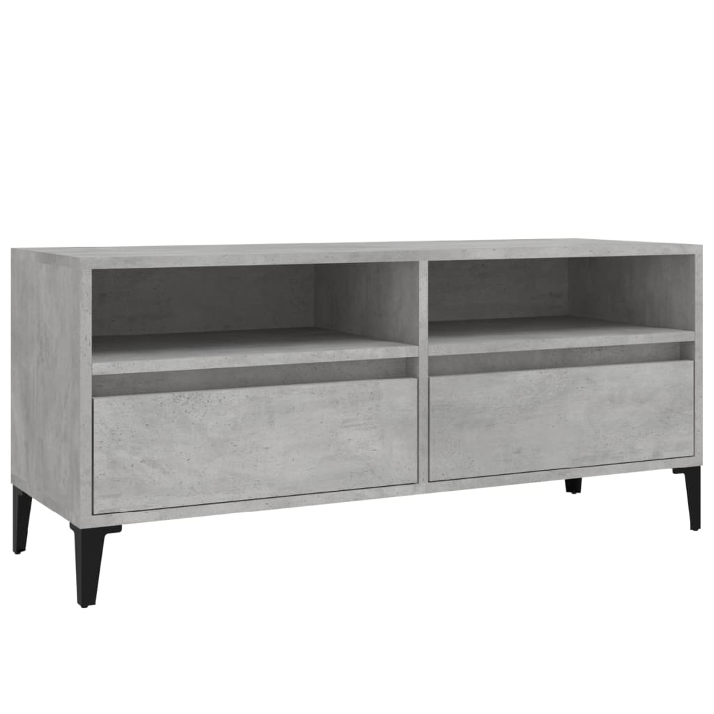 TV ormarić boja betona 100x34,5x44,5 cm od konstruiranog drva