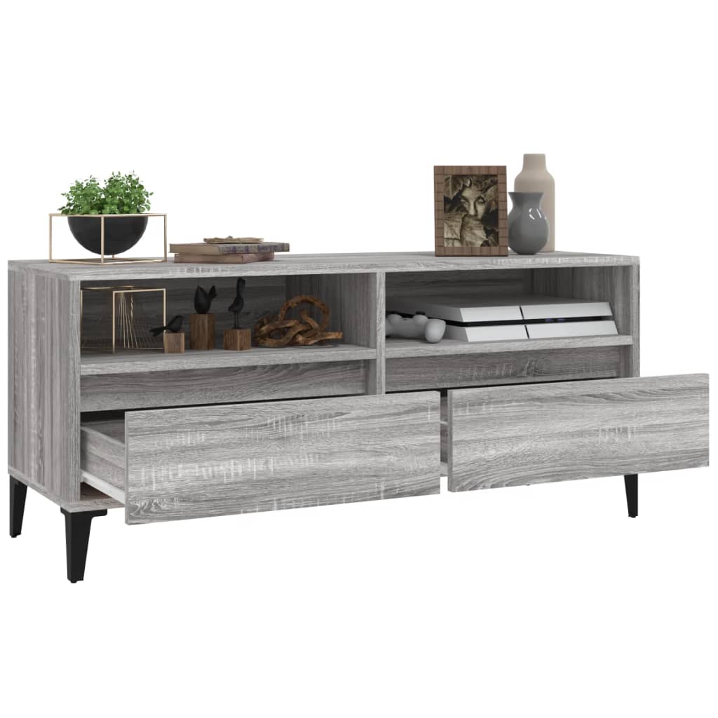 TV ormarić sivi Sonoma 100x34,5x44,5cm konstruirano drvo