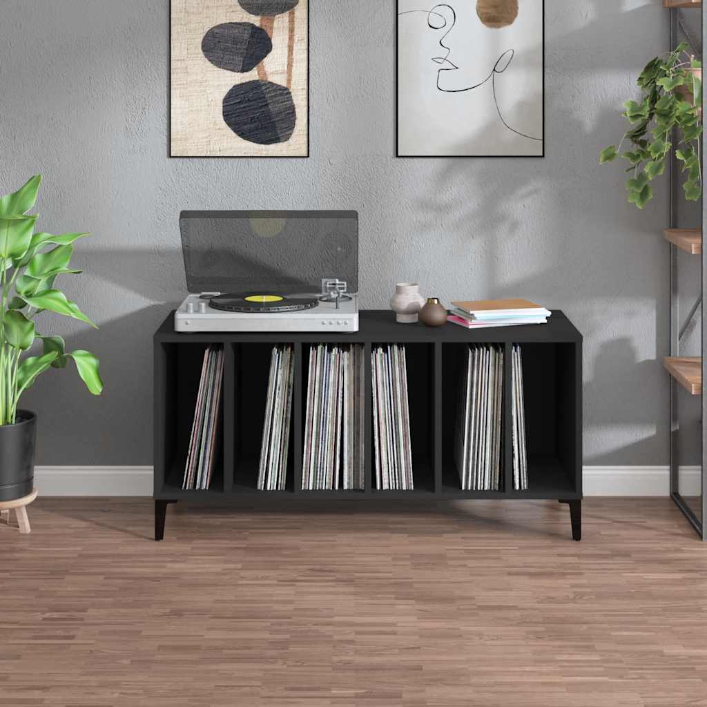 Ormarić za ploče crni 100 x 38 x 48 cm od konstruiranog drva