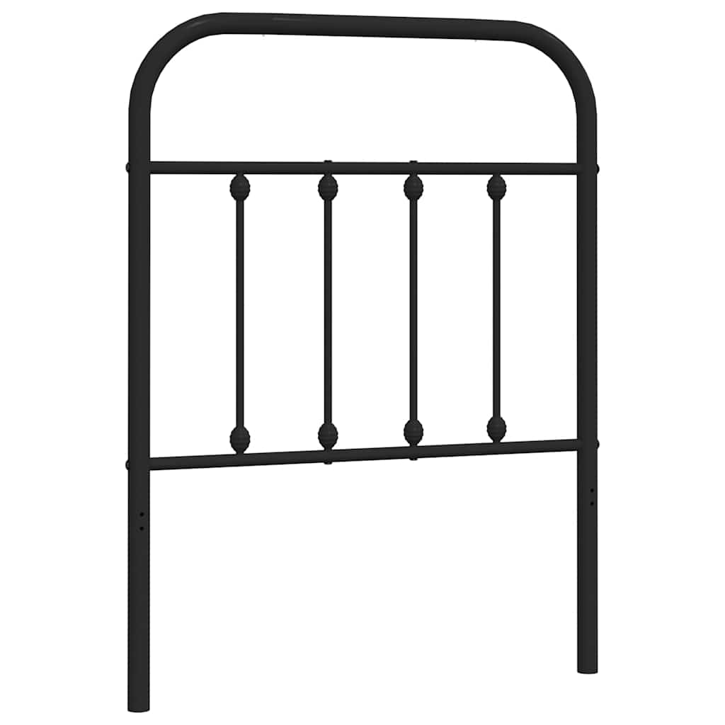 Metalno zamjensko uzglavlje crno 75 cm