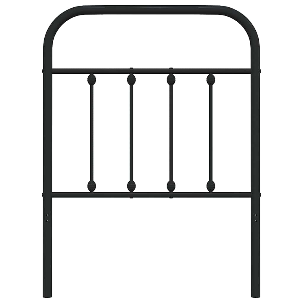 Metalno zamjensko uzglavlje crno 75 cm