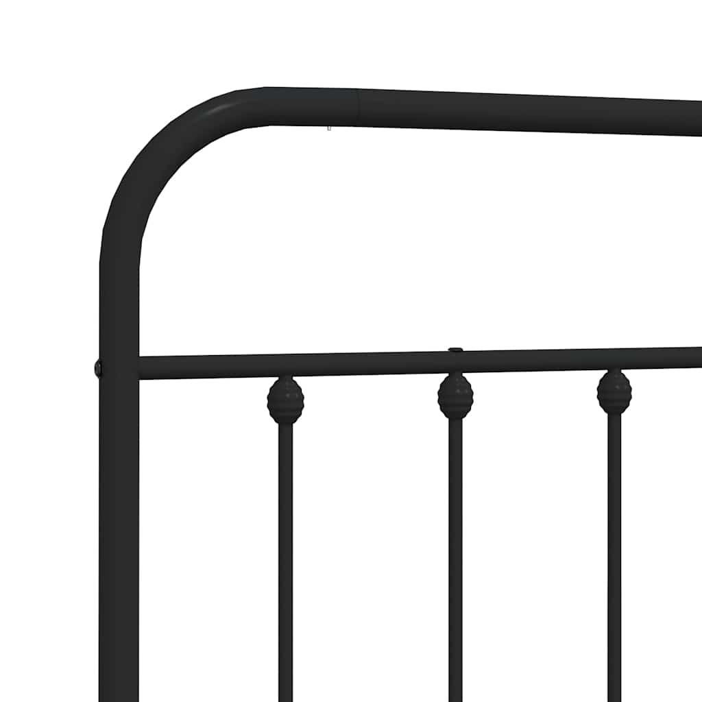 Metalno zamjensko uzglavlje crno 75 cm