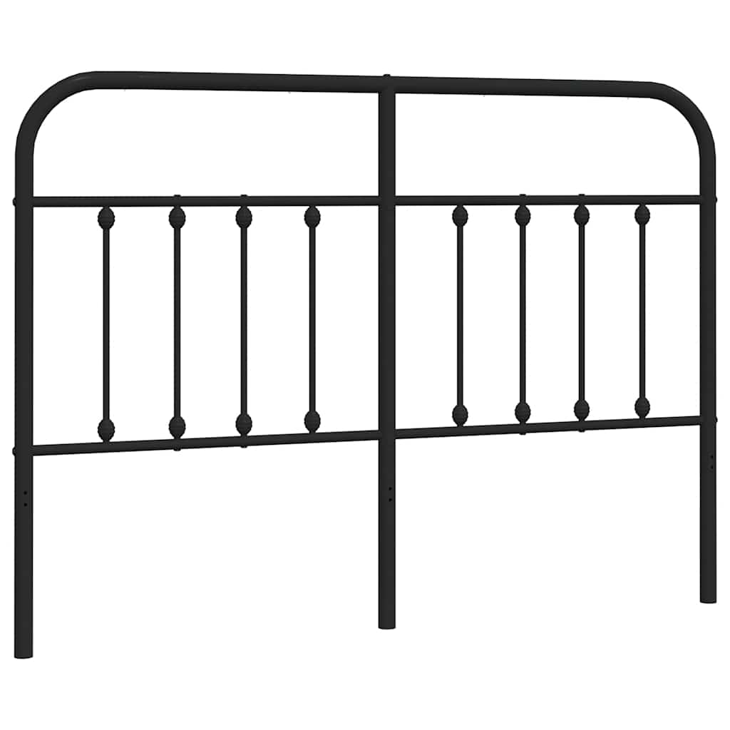 Metalno zamjensko uzglavlje crno 135 cm