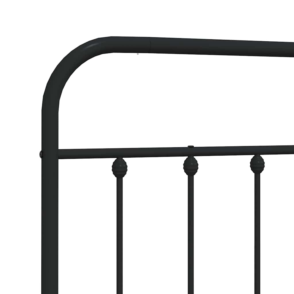Metalno zamjensko uzglavlje crno 135 cm