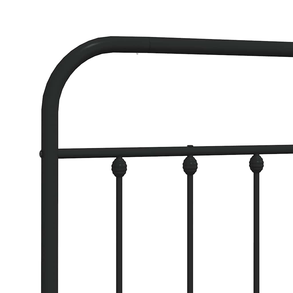 Metalno zamjensko uzglavlje crno 160 cm