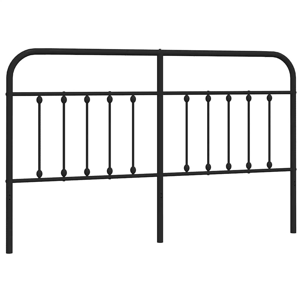 Metalno zamjensko uzglavlje crno 180 cm
