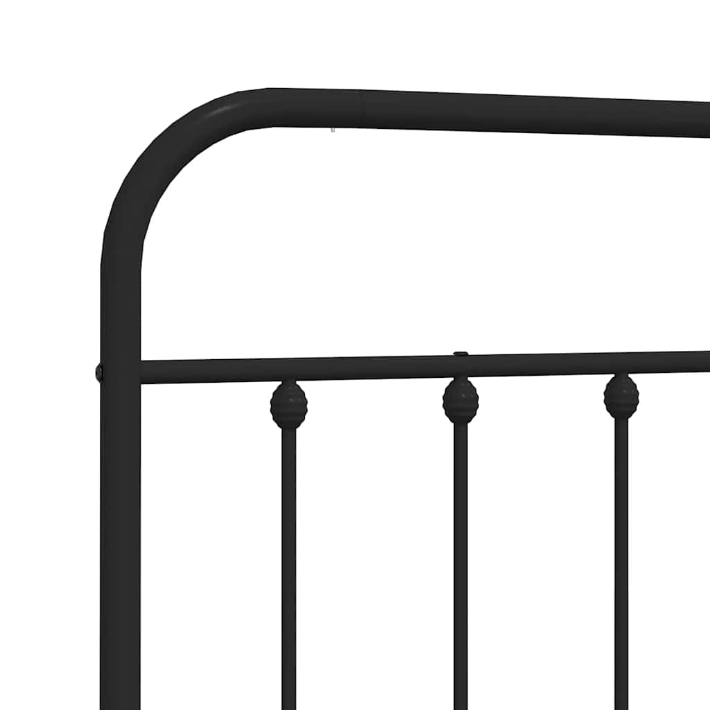 Metalno zamjensko uzglavlje crno 193 cm