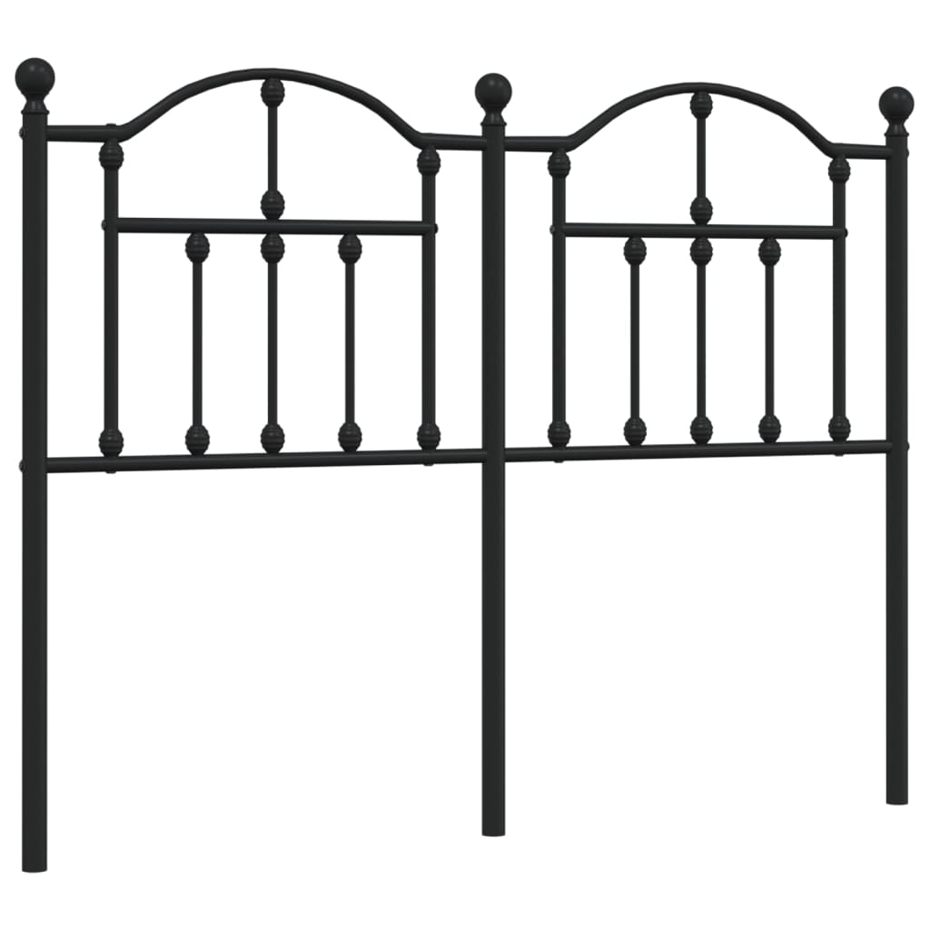 Metalno zamjensko uzglavlje crno 120 cm