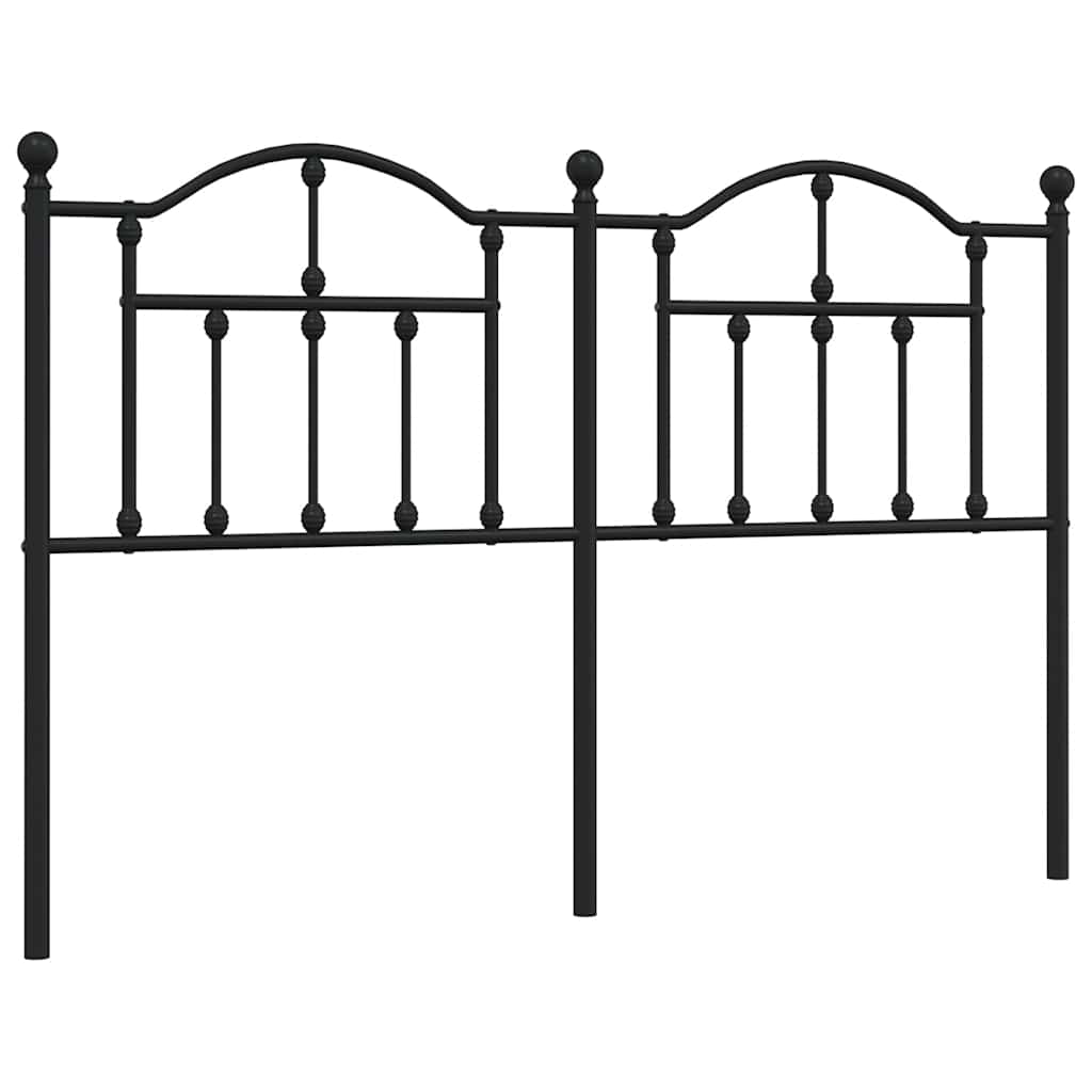 Metalno zamjensko uzglavlje crno 135 cm