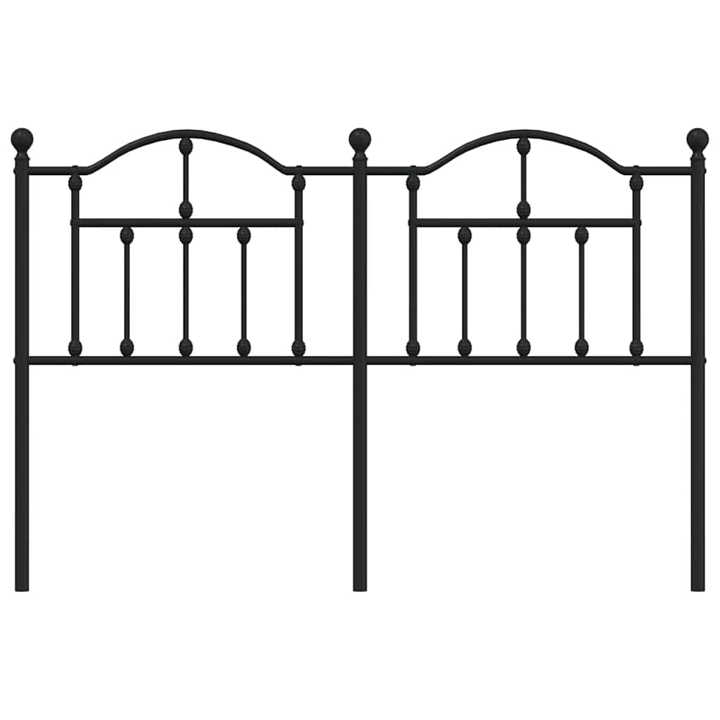 Metalno zamjensko uzglavlje crno 135 cm