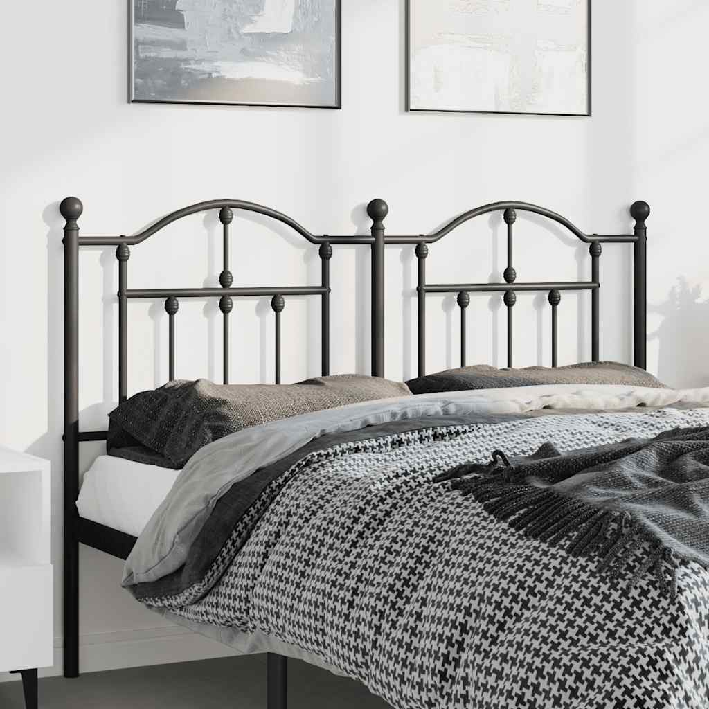 Metalno zamjensko uzglavlje crno 135 cm