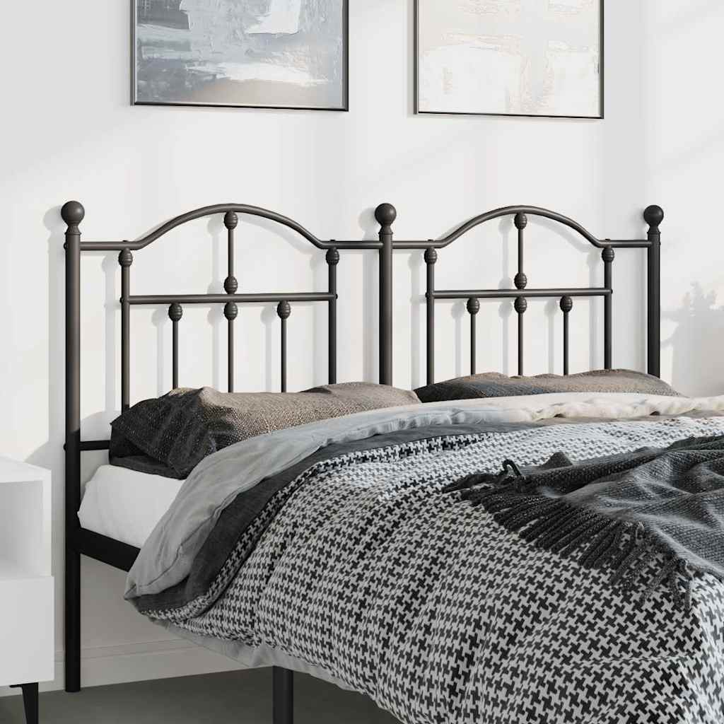 Metalno zamjensko uzglavlje crno 150 cm