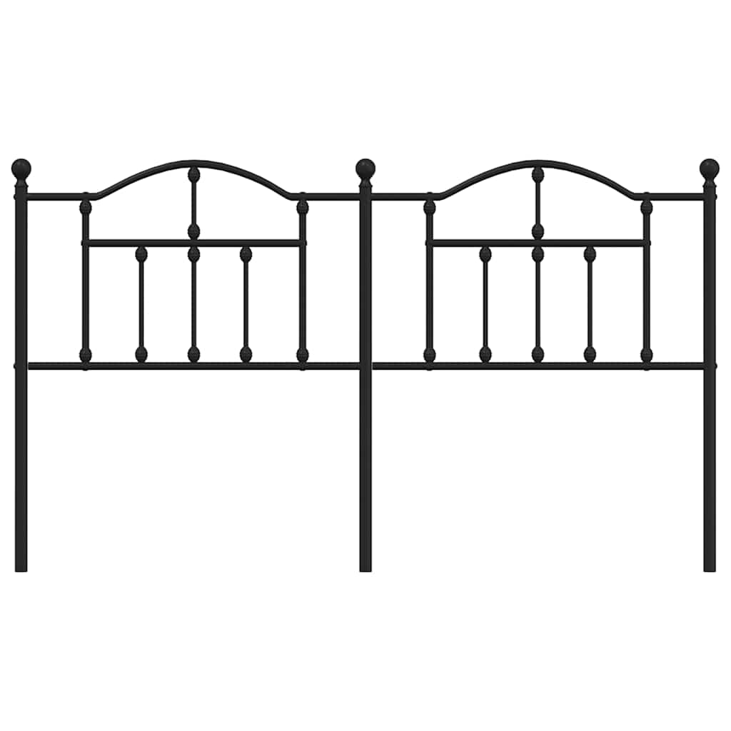 Metalno zamjensko uzglavlje crno 160 cm