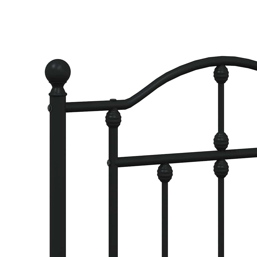 Metalno zamjensko uzglavlje crno 193 cm