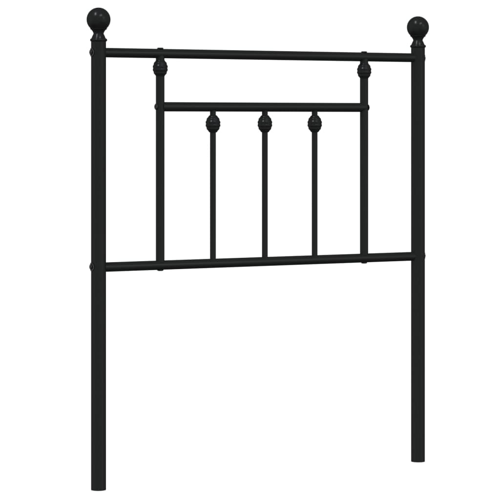 Metalno zamjensko uzglavlje crno 75 cm
