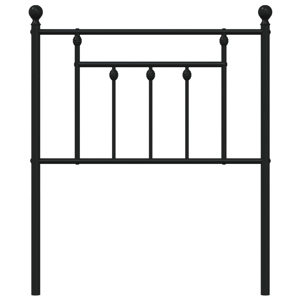 Metalno zamjensko uzglavlje crno 75 cm