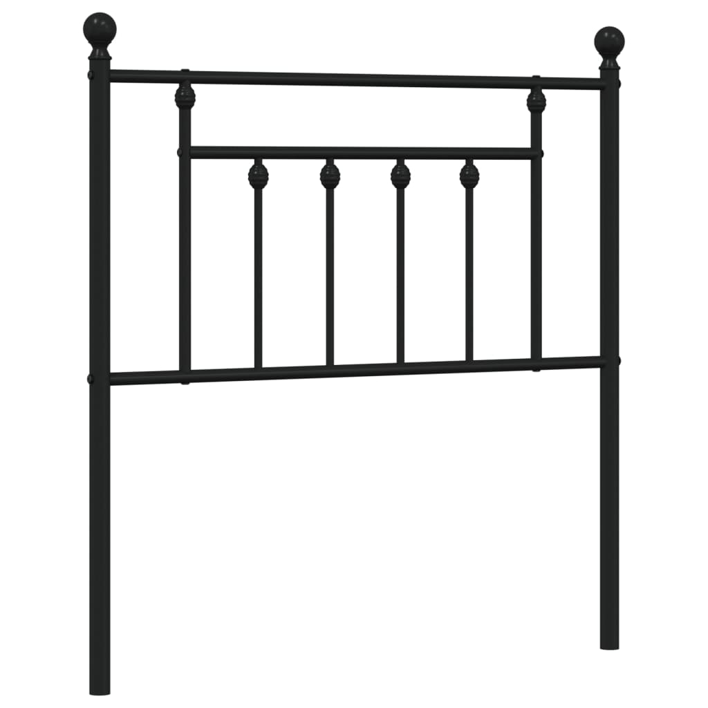 Metalno zamjensko uzglavlje crno 80 cm