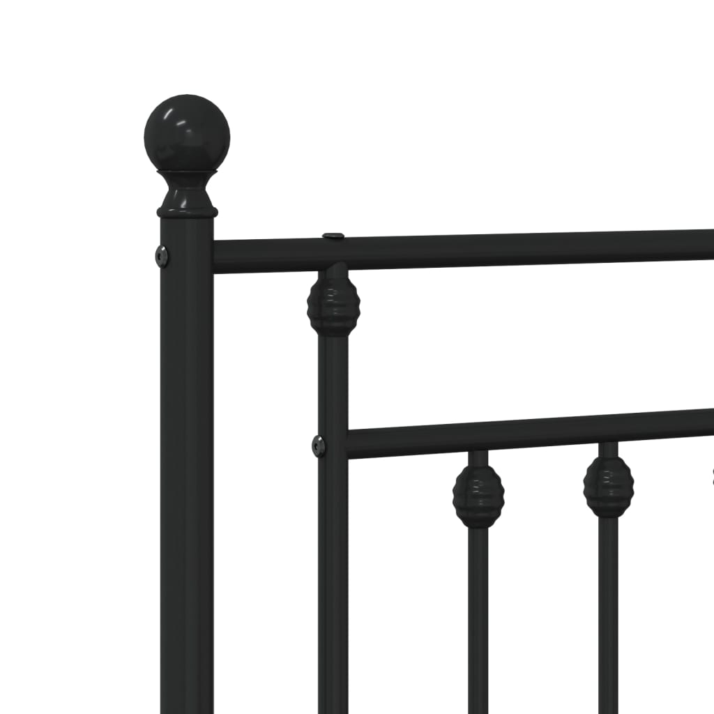 Metalno zamjensko uzglavlje crno 80 cm
