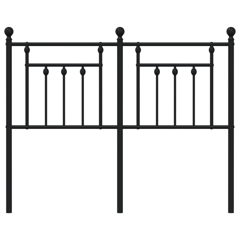 Metalno zamjensko uzglavlje crno 120 cm