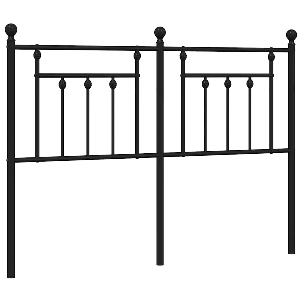 Metalno zamjensko uzglavlje crno 135 cm