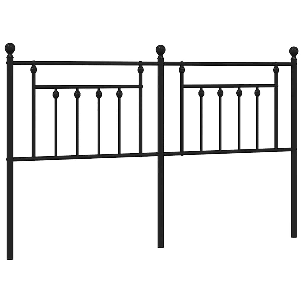 Metalno zamjensko uzglavlje crno 180 cm