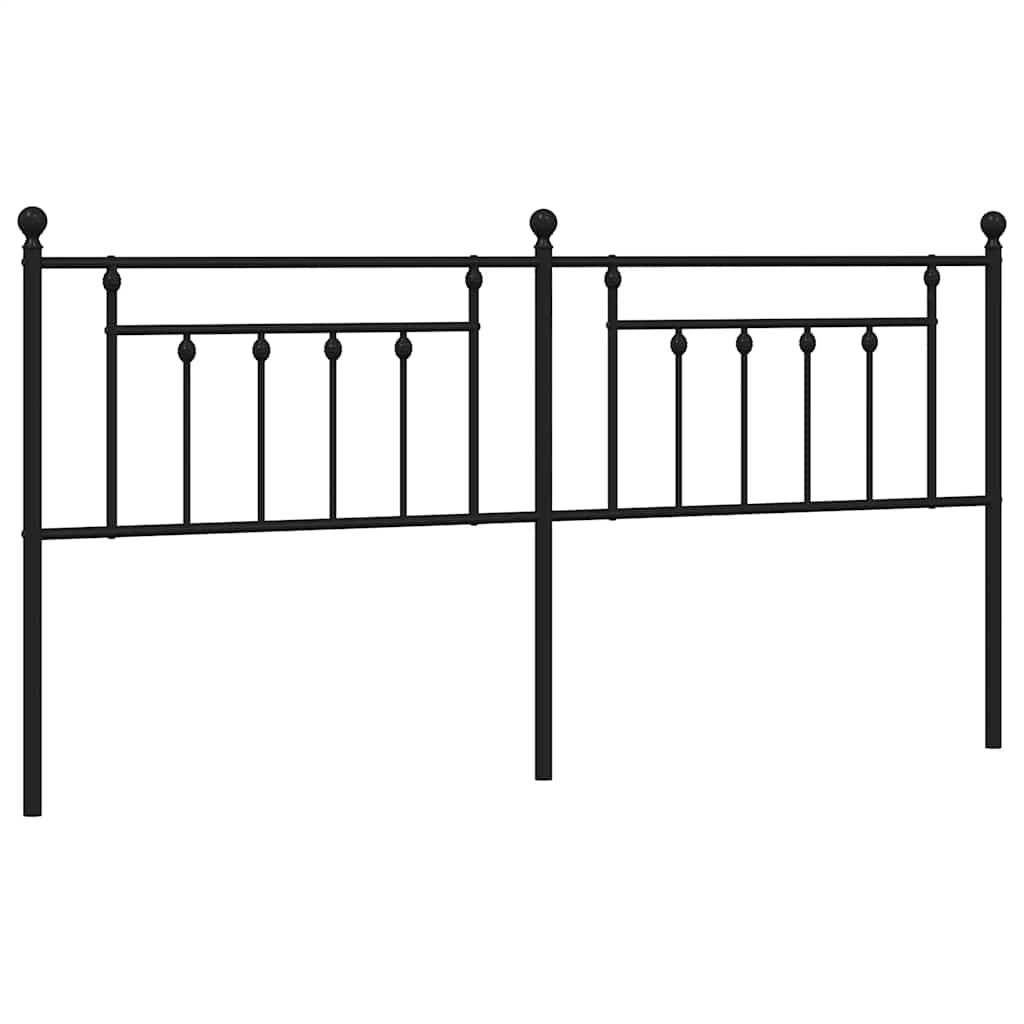 Metalno zamjensko uzglavlje crno 193 cm