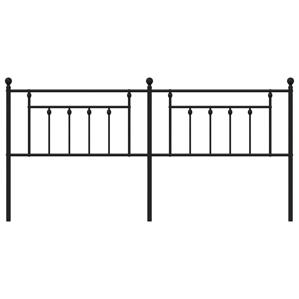Metalno zamjensko uzglavlje crno 193 cm