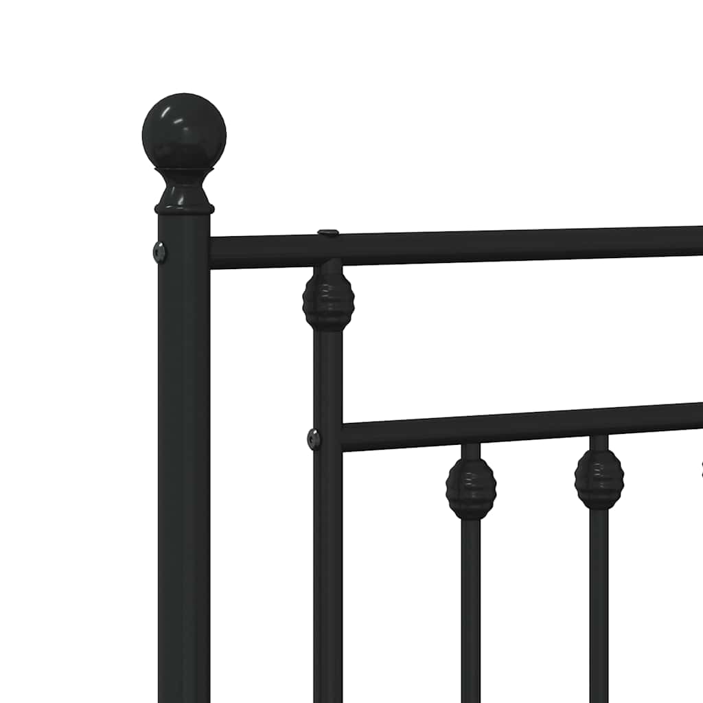 Metalno zamjensko uzglavlje crno 193 cm