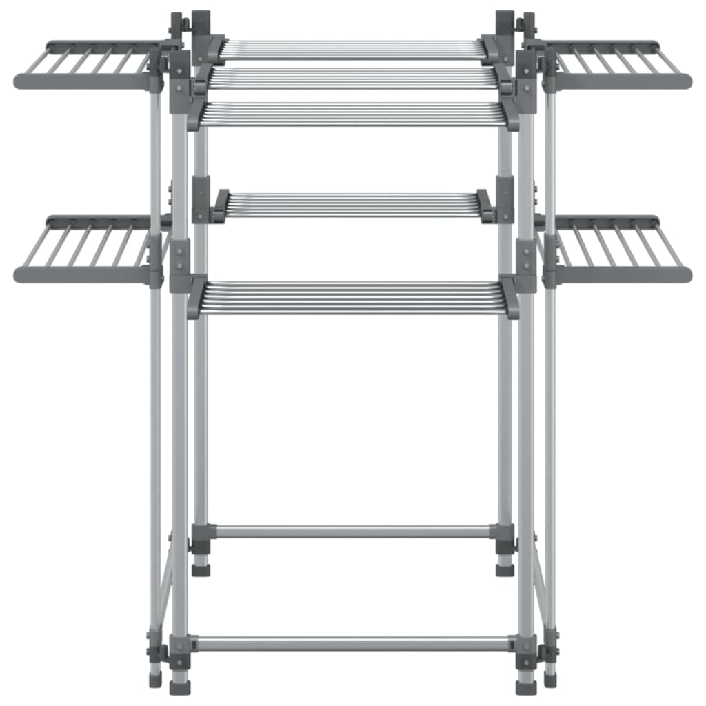 Stalak za sušenje rublja 107 x 107 x 120 cm aluminijski