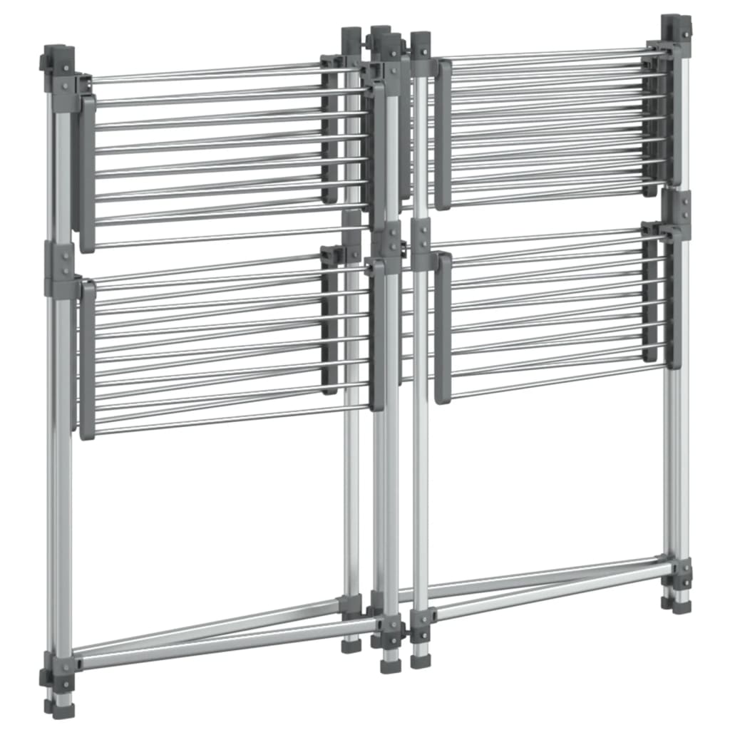 Stalak za sušenje rublja 107 x 107 x 120 cm aluminijski
