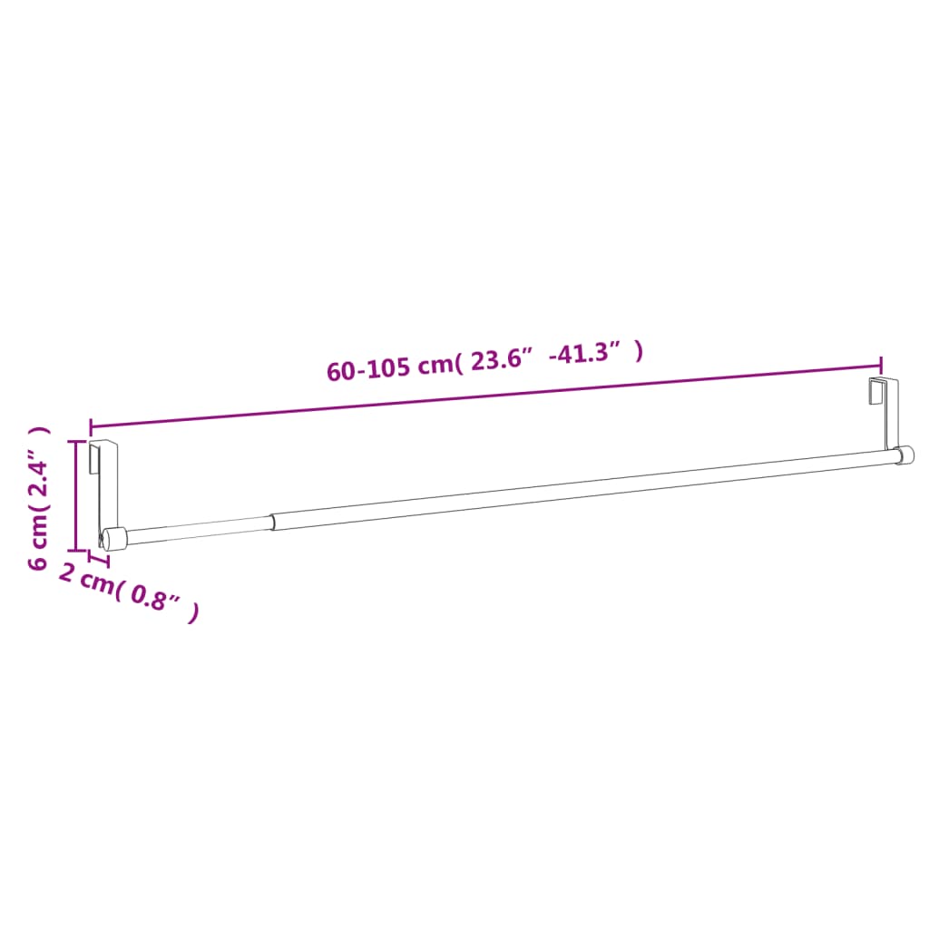 Karniše 2 kom bijelo-srebrne 60-105 cm aluminijske
