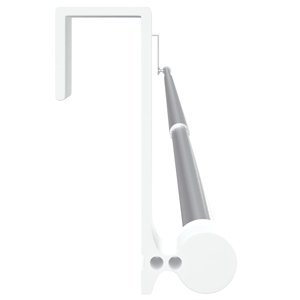 Karniše 2 kom bijelo-srebrne 90-135 cm aluminijske