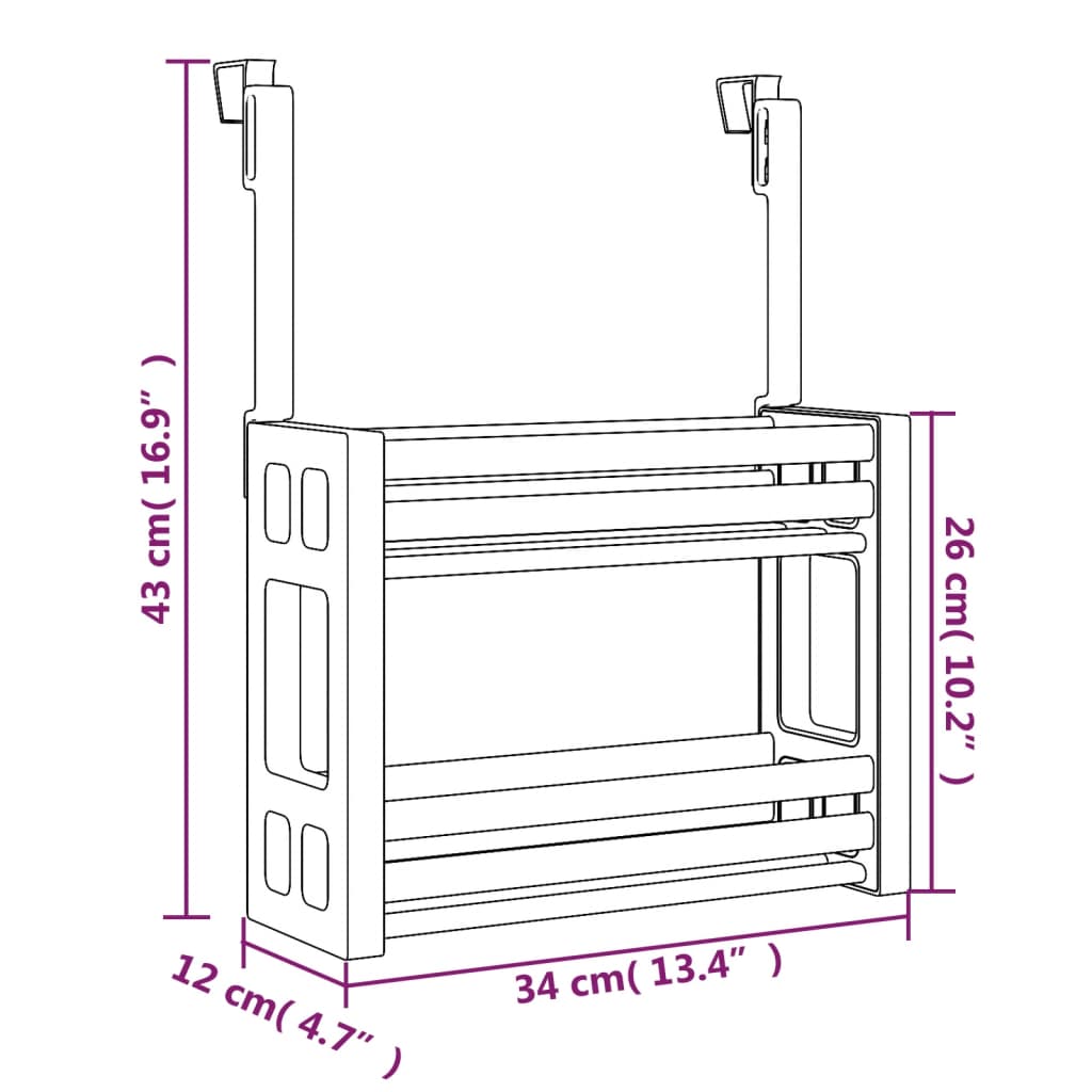 Organizator ispod sudopera 34x12x26 cm Aluminij
