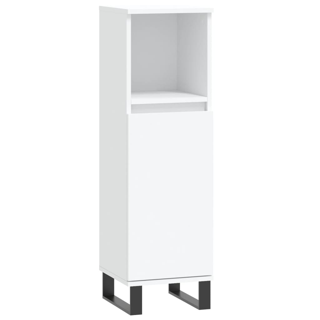 3-dijelni set kupaonskih ormarića bijeli od konstruiranog drva