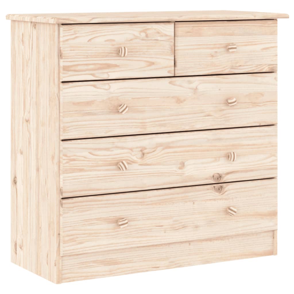 Visoka komoda ALTA 77 x 35 x 165 cm od masivne borovine