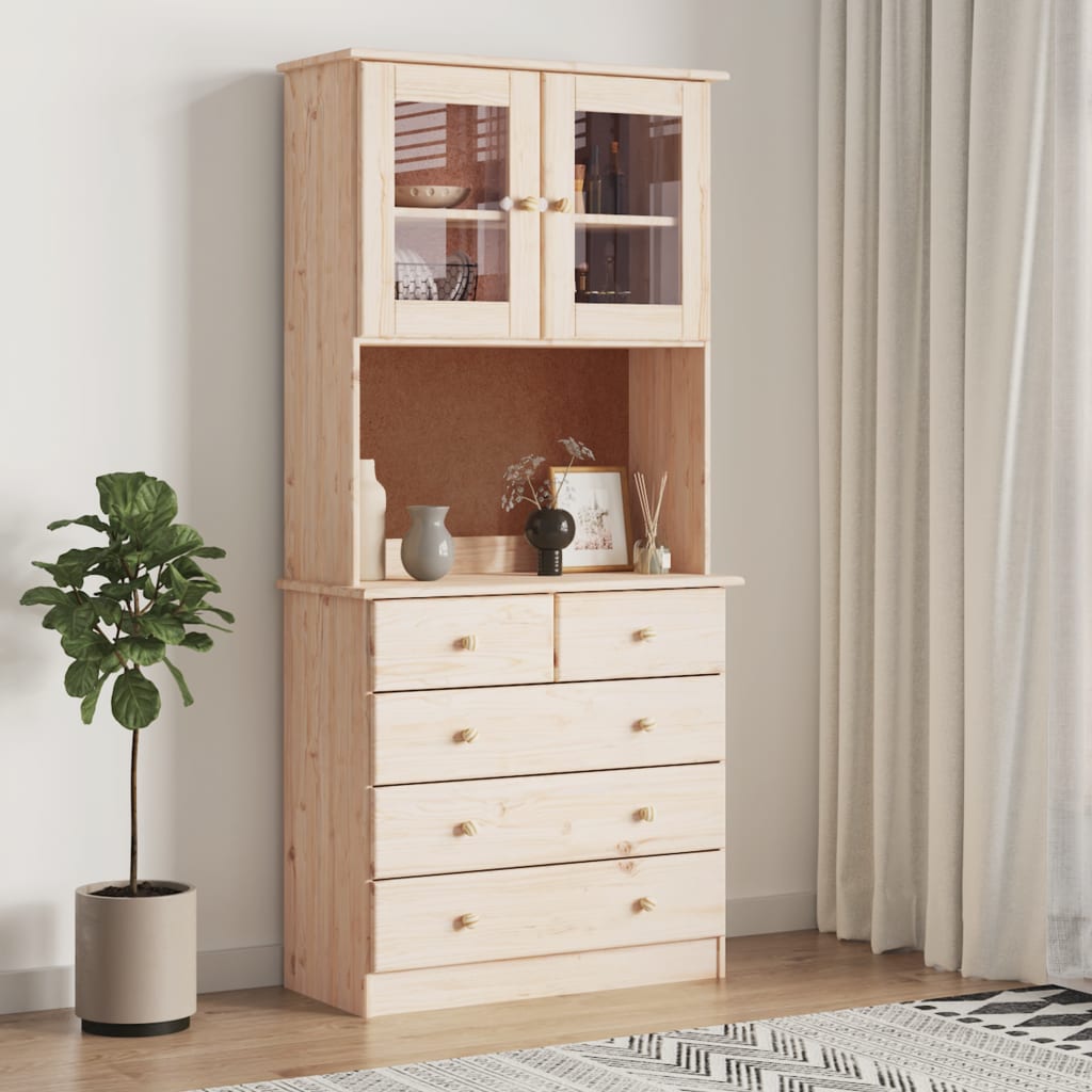 Visoka komoda ALTA 77 x 35 x 165 cm od masivne borovine
