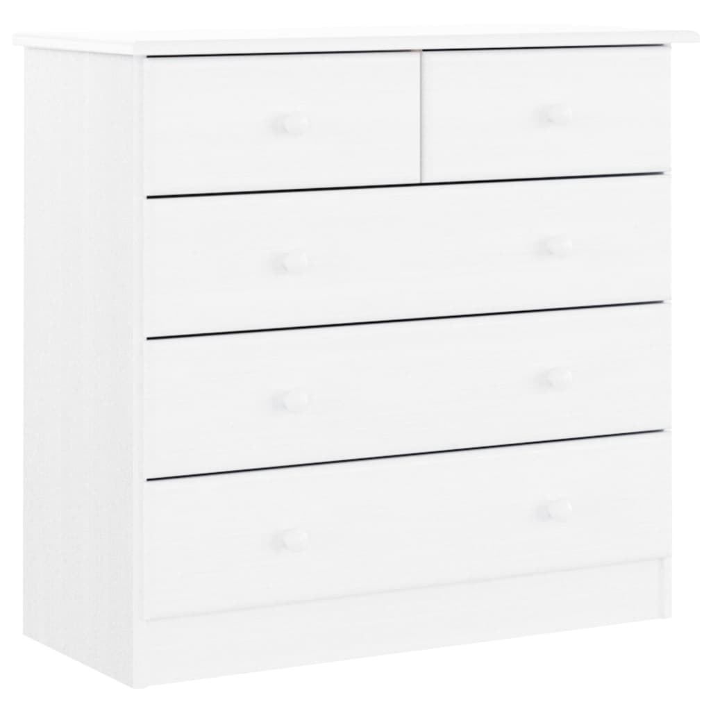 Ladičar ALTA bijeli 77 x 35 x 73 cm od masivne borovine
