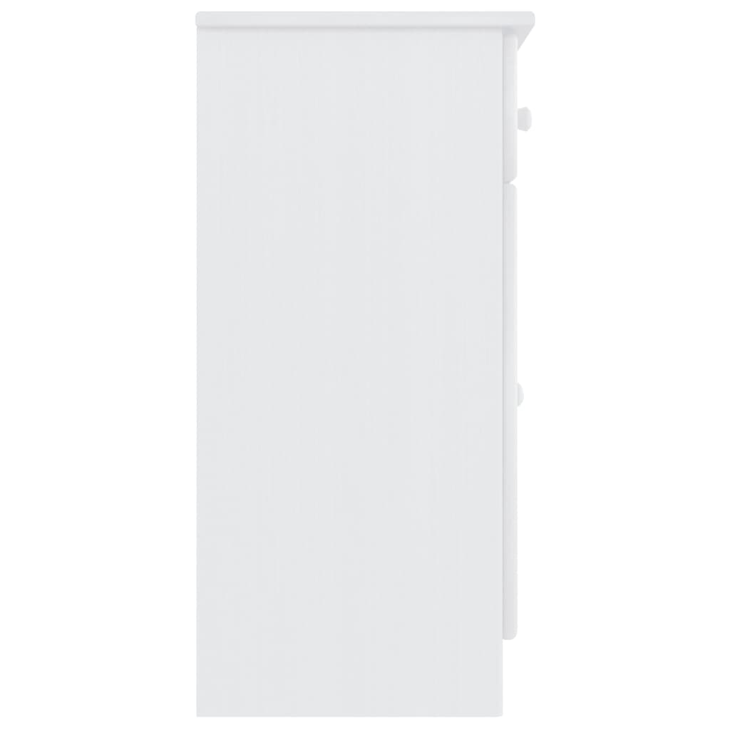 Komoda ALTA bijela 77 x 35 x 73 cm od masivne borovine