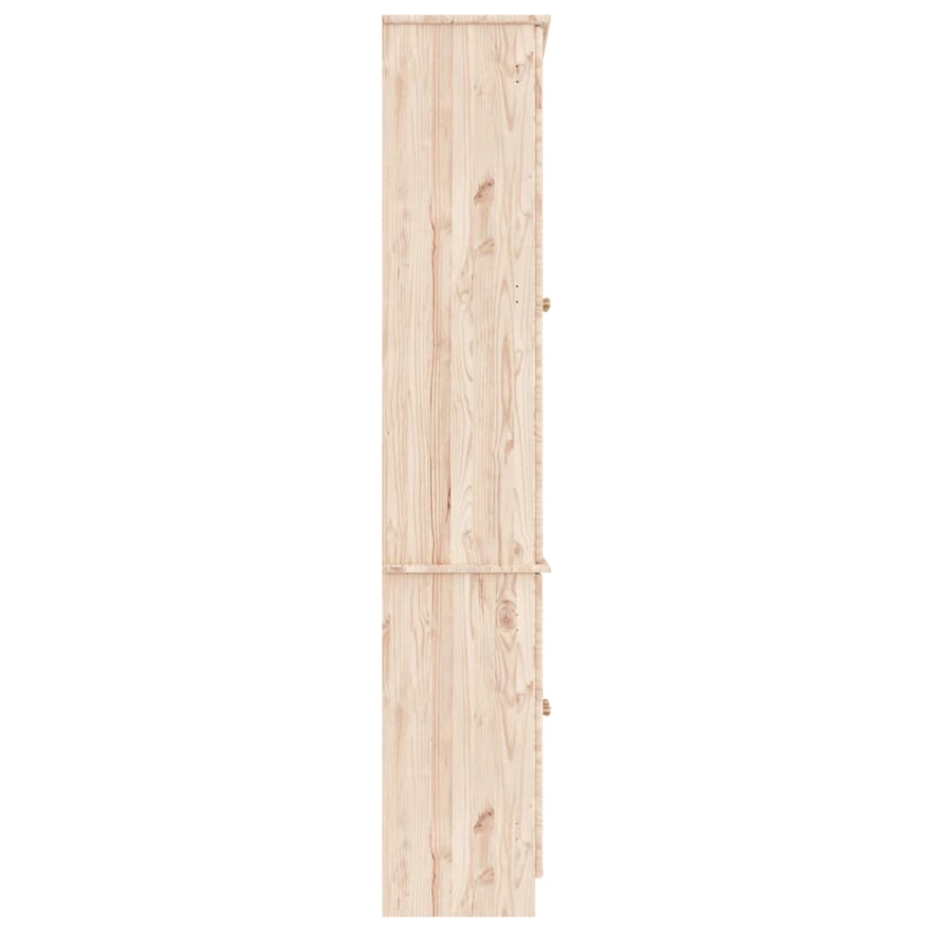 Staklena vitrina ALTA 77 x 35 x 186,5 cm od masivne borovine