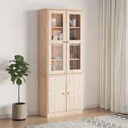 Staklena vitrina ALTA 77 x 35 x 186,5 cm od masivne borovine
