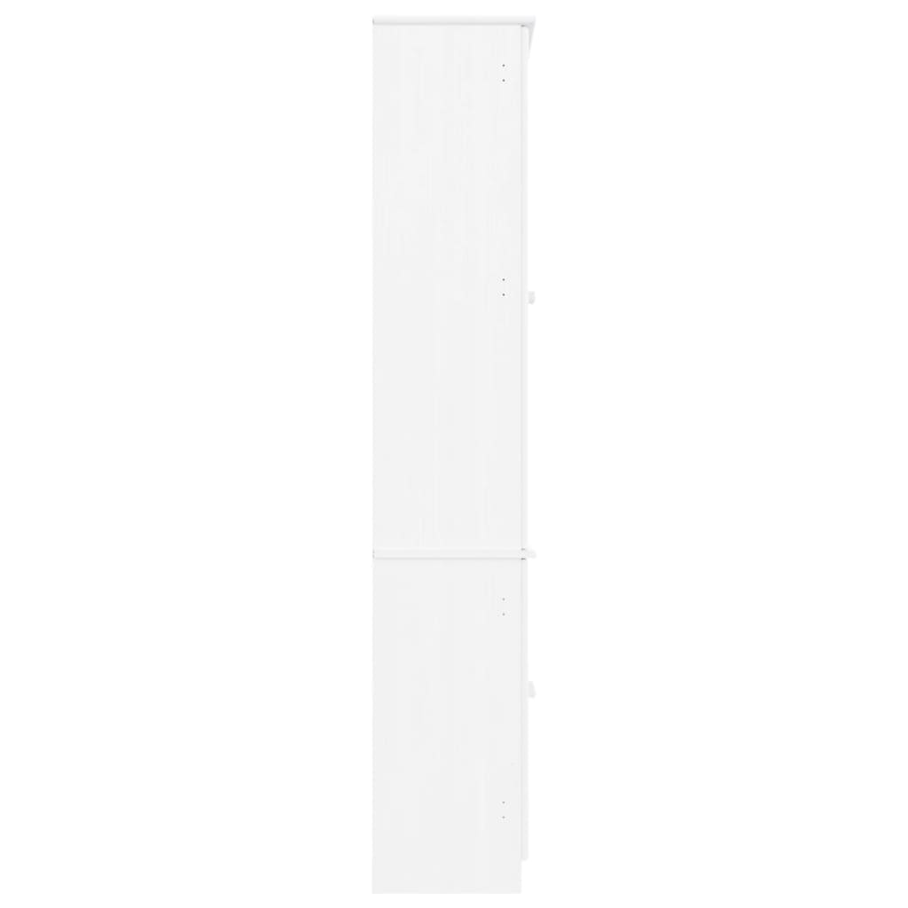 Staklena vitrina ALTA bijela 77x35x186,5 cm od masivne borovine